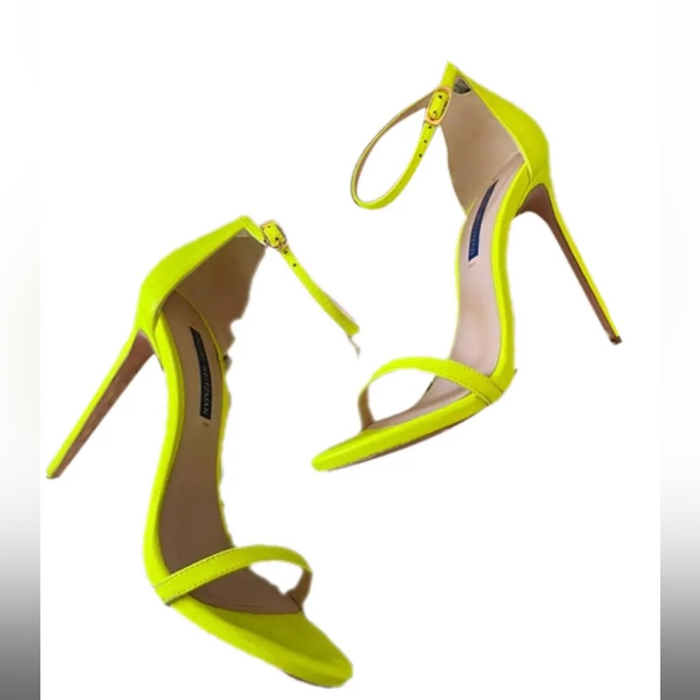 Staurt Weitzman Neon Strappy Heels (worn 2 times)